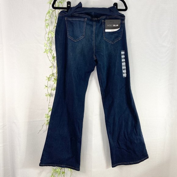 Motherhood Maternity Indigo Blue Boot Cut Petite Extra Large - Picture 4 of 12